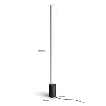 Philips - LED RGBW Stmívatelná stojací lampa Hue SIGNE LED/29W/230V 2000-6500K černá