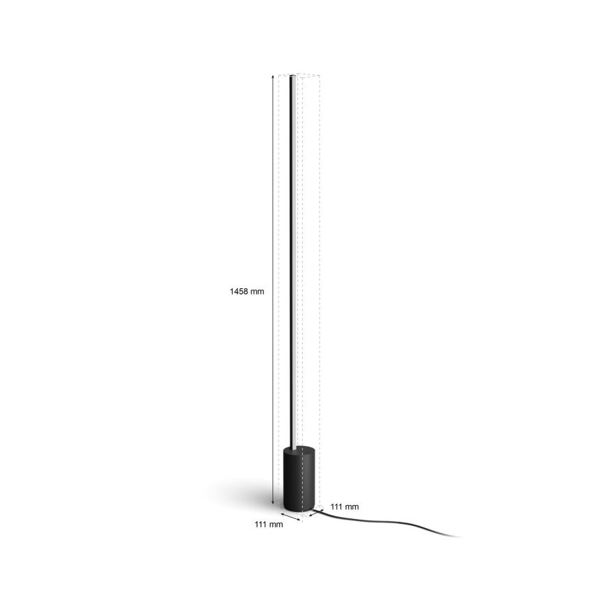 Philips - LED RGBW Stmívatelná stojací lampa Hue SIGNE LED/29W/230V 2000-6500K černá
