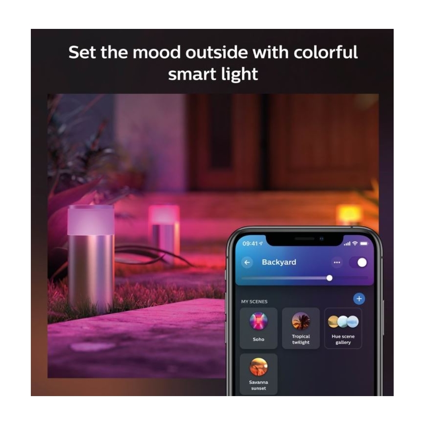 Philips - LED RGBW Stmívatelná venkovní lampa Hue CALLA LED/8W/230V IP44