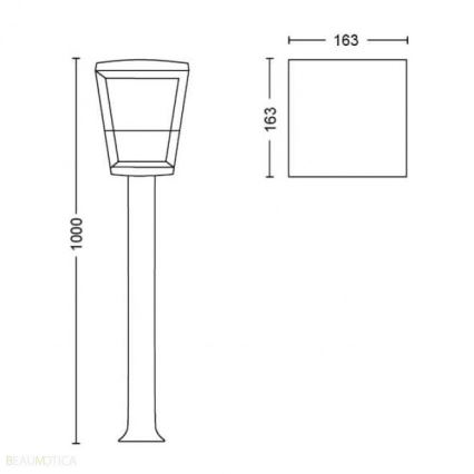 Philips 17442/30/P7 - LED RGB Venkovní lampa HUE ECONIC LED/15W/230V IP44