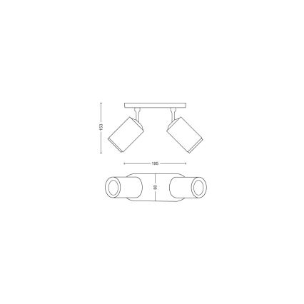 Philips - LED RGBW Stmívatelné bodové svítidlo Hue FUGATO 2xGU10/4,2W/230V 2000-6500K bílá