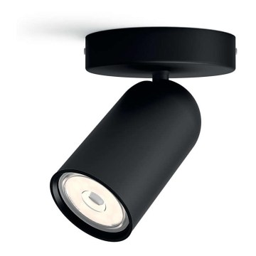 Philips - LED RGBW Stmívatelné bodové svítidlo PONGEE 1xGU10/4,8W/230V 3000K černá + dálkové ovládání