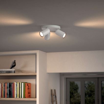 Philips - LED RGBW Stmívatelné bodové svítidlo PONGEE 3xGU10/4,8W/230V 3000K bílá + dálkové ovládání