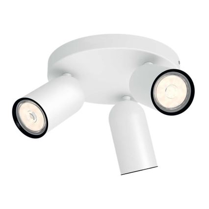 Philips - LED RGBW Stmívatelné bodové svítidlo PONGEE 3xGU10/4,8W/230V 3000K bílá + dálkové ovládání