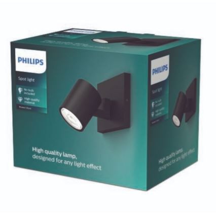 Philips - LED RGBW Stmívatelné bodové svítidlo RUNNER 1xGU10/6,5W/230V 2700-6500K černá