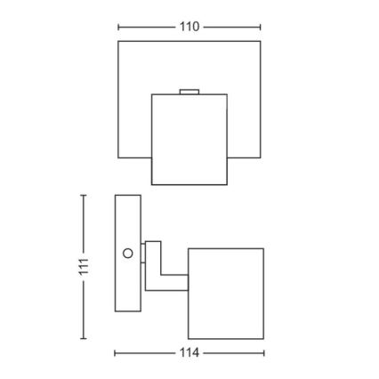 Philips - LED RGBW Stmívatelné bodové svítidlo RUNNER 1xGU10/6,5W/230V 2700-6500K černá