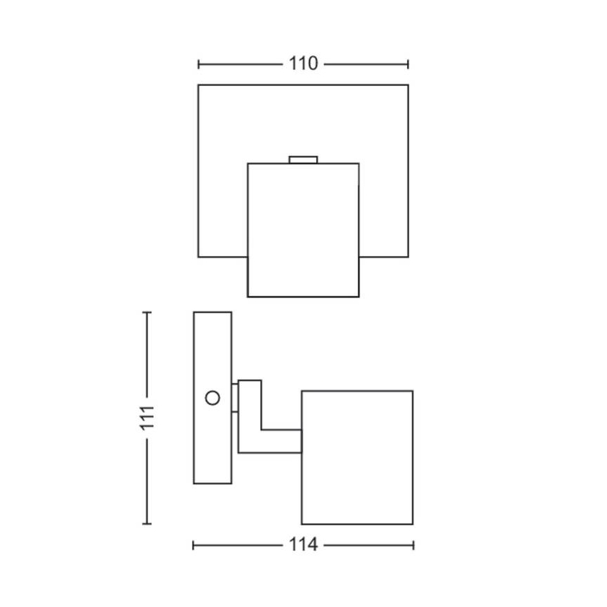 Philips - LED RGBW Stmívatelné bodové svítidlo RUNNER 1xGU10/6,5W/230V 2700-6500K černá