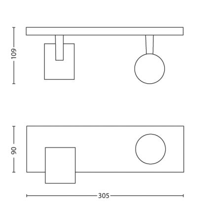 Philips - LED RGBW Stmívatelné bodové svítidlo RUNNER 2xGU10/6,5W/230V 2700-6500K bílá