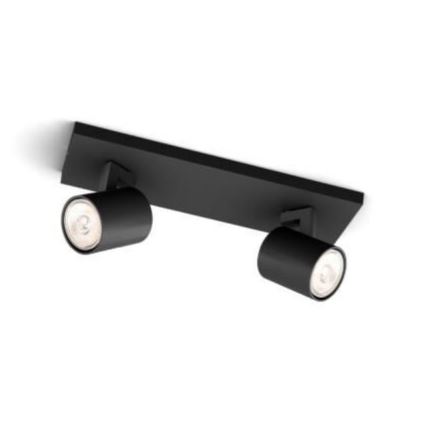 Philips - LED RGBW Stmívatelné bodové svítidlo RUNNER 2xGU10/6,5W/230V 2700-6500K černá