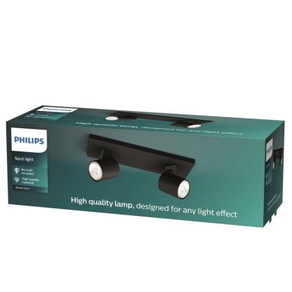 Philips - LED RGBW Stmívatelné bodové svítidlo RUNNER 2xGU10/6,5W/230V 2700-6500K černá