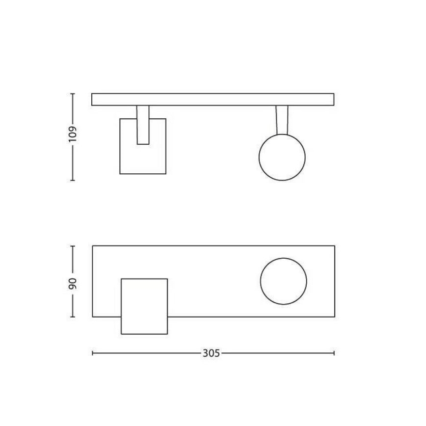 Philips - LED RGBW Stmívatelné bodové svítidlo RUNNER 2xGU10/6,5W/230V 2700-6500K černá