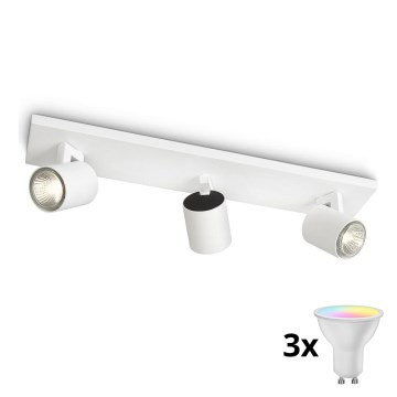 Philips - LED RGBW Stmívatelné bodové svítidlo RUNNER 3xGU10/6,5W/230V 2700-6500K bílá