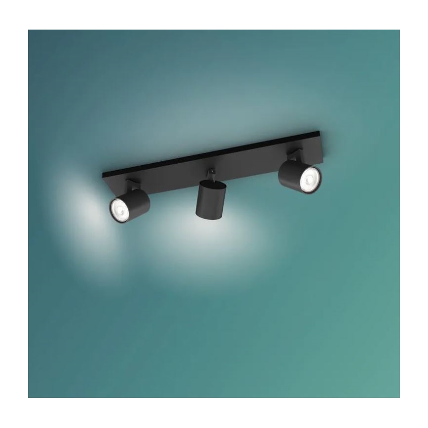 Philips - LED RGBW Stmívatelné bodové svítidlo RUNNER 3xGU10/6,5W/230V 2700-6500K černá