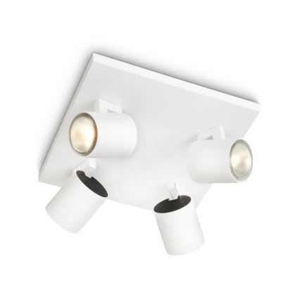 Philips - LED RGBW Stmívatelné bodové svítidlo RUNNER 4xGU10/6,5W/230V 2700-6500K bílá