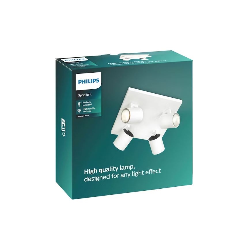 Philips - LED RGBW Stmívatelné bodové svítidlo RUNNER 4xGU10/6,5W/230V 2700-6500K bílá