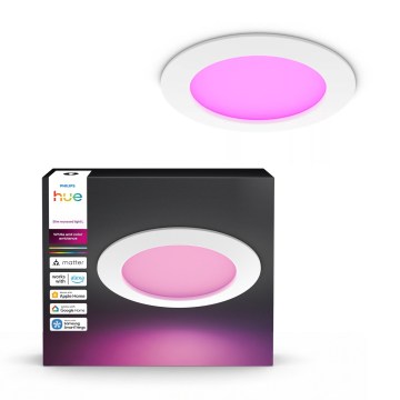 Philips - LED RGBW Stmívatelné koupelnové podhledové svítidlo Hue SLIM LED/12W/230V 1000-20000K bílá IP44