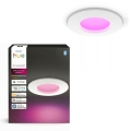 Philips - LED RGBW Stmívatelné koupelnové podhledové svítidlo Hue SLIM LED/8,3W/230V 1000-20000K bílá IP44