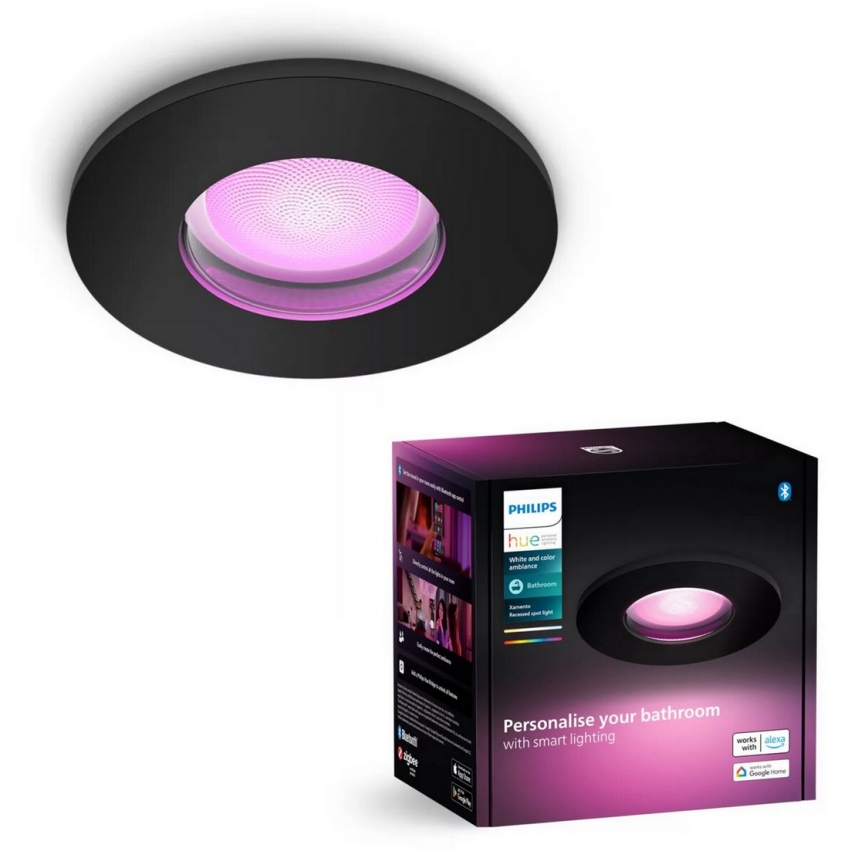 Philips - LED RGBW Stmívatelné koupelnové podhledové svítidlo Hue XAMENTO 1xGU10/4,2W/230V 2000-6500K IP44