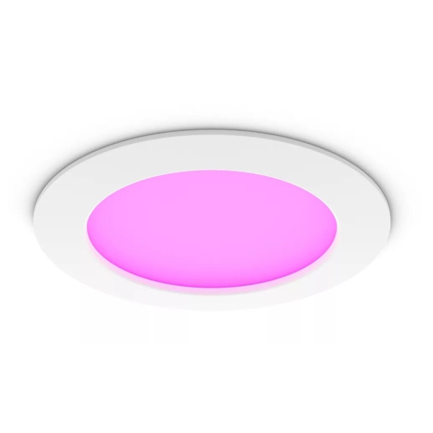 Philips - LED RGBW Stmívatelné koupelnové podhledové svítidlo Hue SLIM LED/12W/230V IP44 2200-6500K