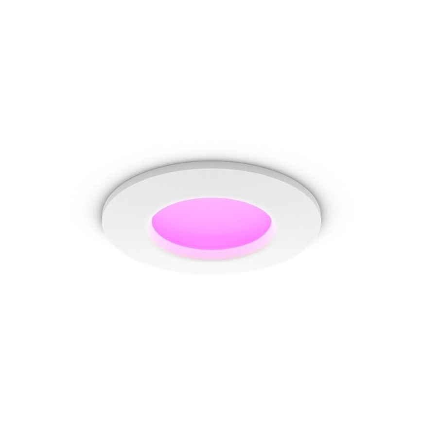 Philips - LED RGBW Stmívatelné koupelnové podhledové svítidlo Hue SLIM LED/8,3W/230V 2000-6500K IP44 bílá
