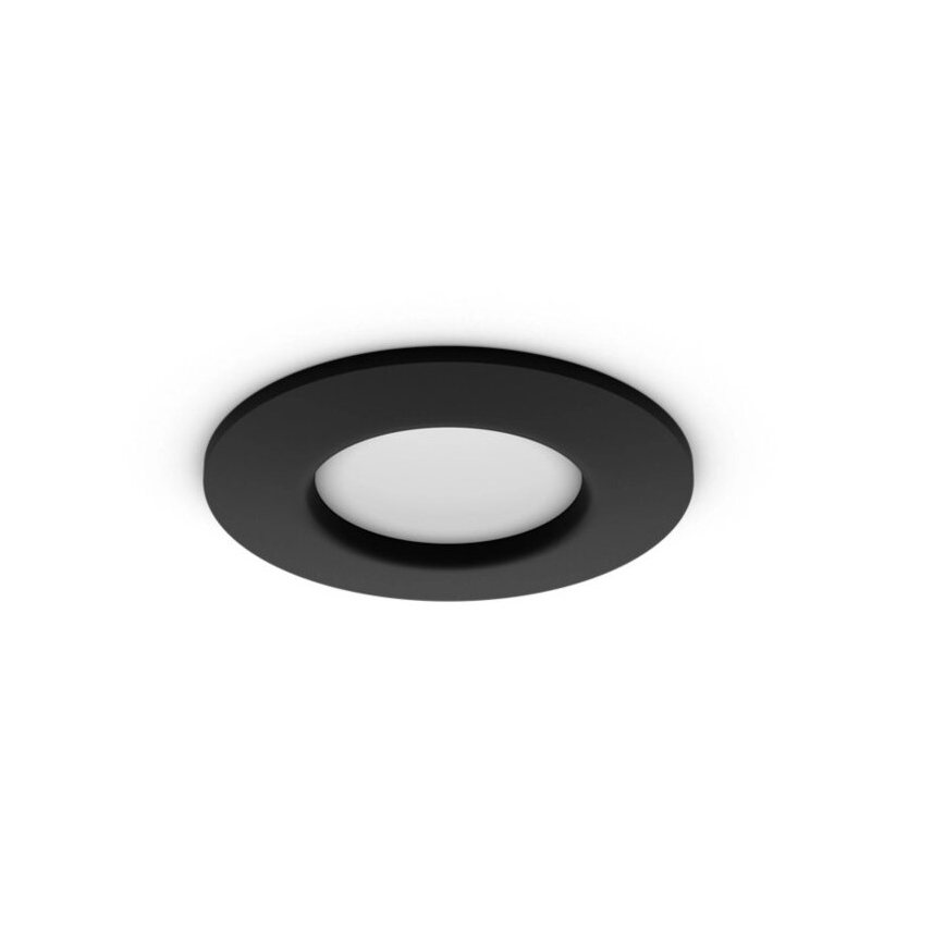 Philips - LED RGBW Stmívatelné koupelnové podhledové svítidlo Hue SLIM LED/8,3W/230V 2000-6500K IP44 černá