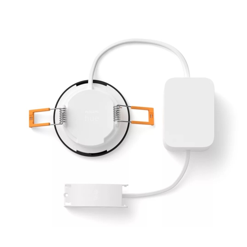 Philips - LED RGBW Stmívatelné koupelnové podhledové svítidlo Hue SLIM LED/8,3W/230V 2000-6500K IP44 černá