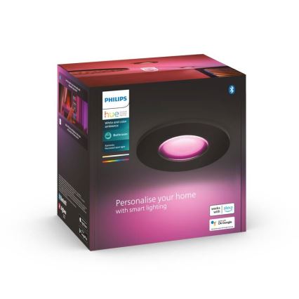 Philips - LED RGBW Stmívatelné koupelnové podhledové svítidlo Hue XAMENTO GU10/5,7W/230V IP44 2200-6500K