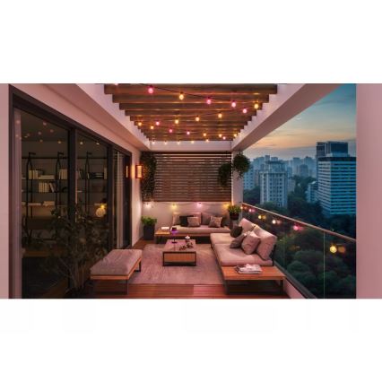 Philips - LED RGBW Stmívatelný venkovní řetěz Hue FESTAVIA 10xLED 7m IP65