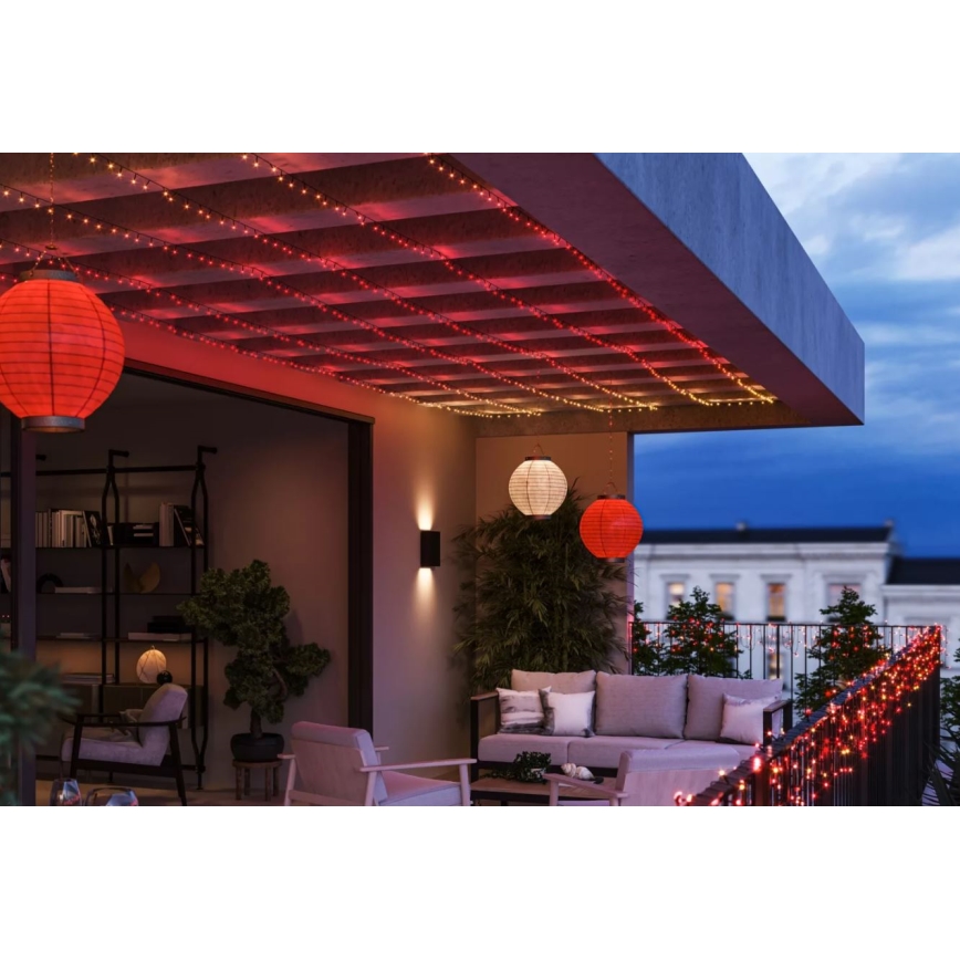 Philips - LED RGBW Stmívatelný venkovní řetěz HUE WHITE AND COLOR AMBIANCE 500xLED 44,4 m 2000-6500K IP54
