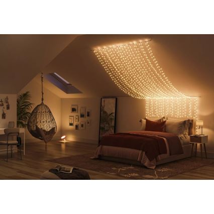 Philips - LED RGBW Stmívatelný venkovní řetěz HUE WHITE AND COLOR AMBIANCE 500xLED 44,4 m 2000-6500K IP54