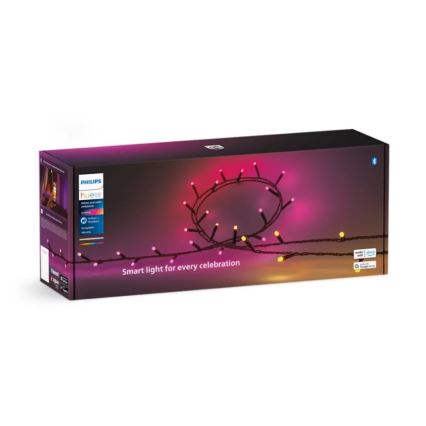 Philips - LED RGBW Stmívatelný venkovní řetěz HUE WHITE AND COLOR AMBIANCE 500xLED 44,4 m 2000-6500K IP54