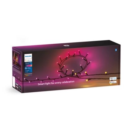 Philips - LED RGBW Stmívatelný venkovní řetěz HUE WHITE AND COLOR AMBIANCE 500xLED 44,4 m 2000-6500K IP54