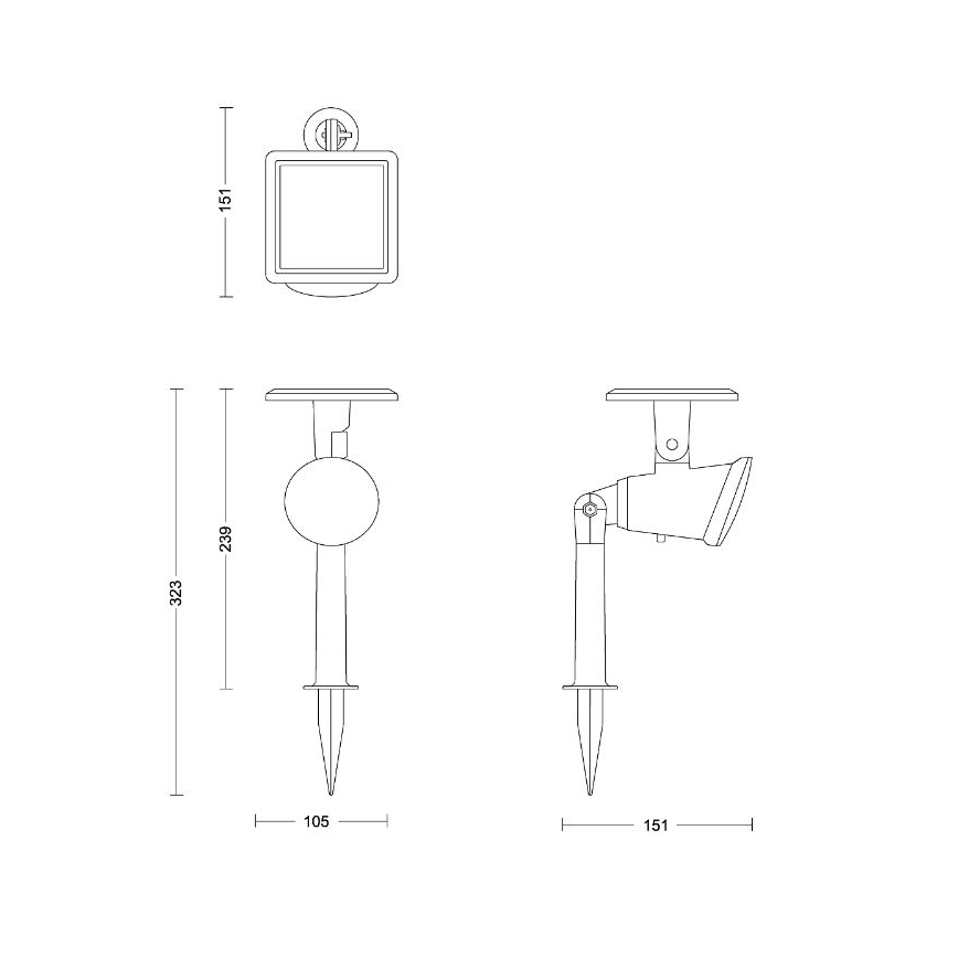 Philips - LED Solární bodové svítidlo JIVIX LED/1,4W/3,7V 1800 mAh IP44