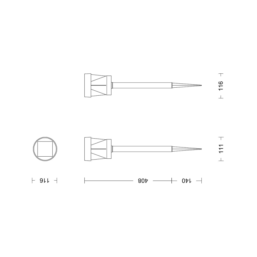 Philips - LED Solární lampa AVERY LED/1,8W/3,7V 2600 mAh 2700K IP44