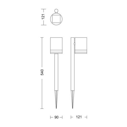 Philips - LED Solární lampa FYCE LED/1,5W/3,7V 1200 mAh IP44