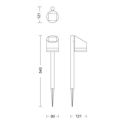 Philips - LED Solární lampa FYCE LED/1,5W/3,7V 1200 mAh IP44