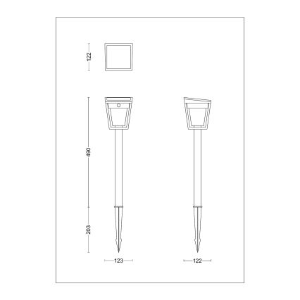 Philips - LED Solární lampa se senzorem NISSA LED/1,8W/3,7V 2600 mAh 3000K IP44