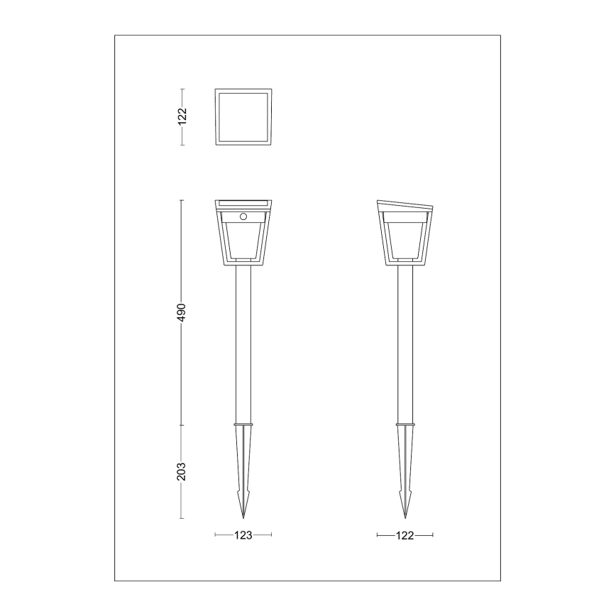 Philips - LED Solární lampa se senzorem NISSA LED/1,8W/3,7V 2600 mAh 3000K IP44
