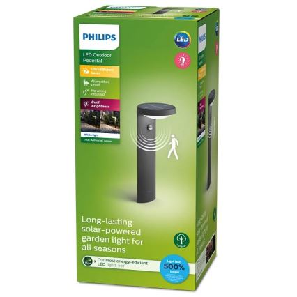 Philips - LED Solární lampa se senzorem pohybu a soumraku LED/1,2W/4V 1800 mAh 3000K IP44