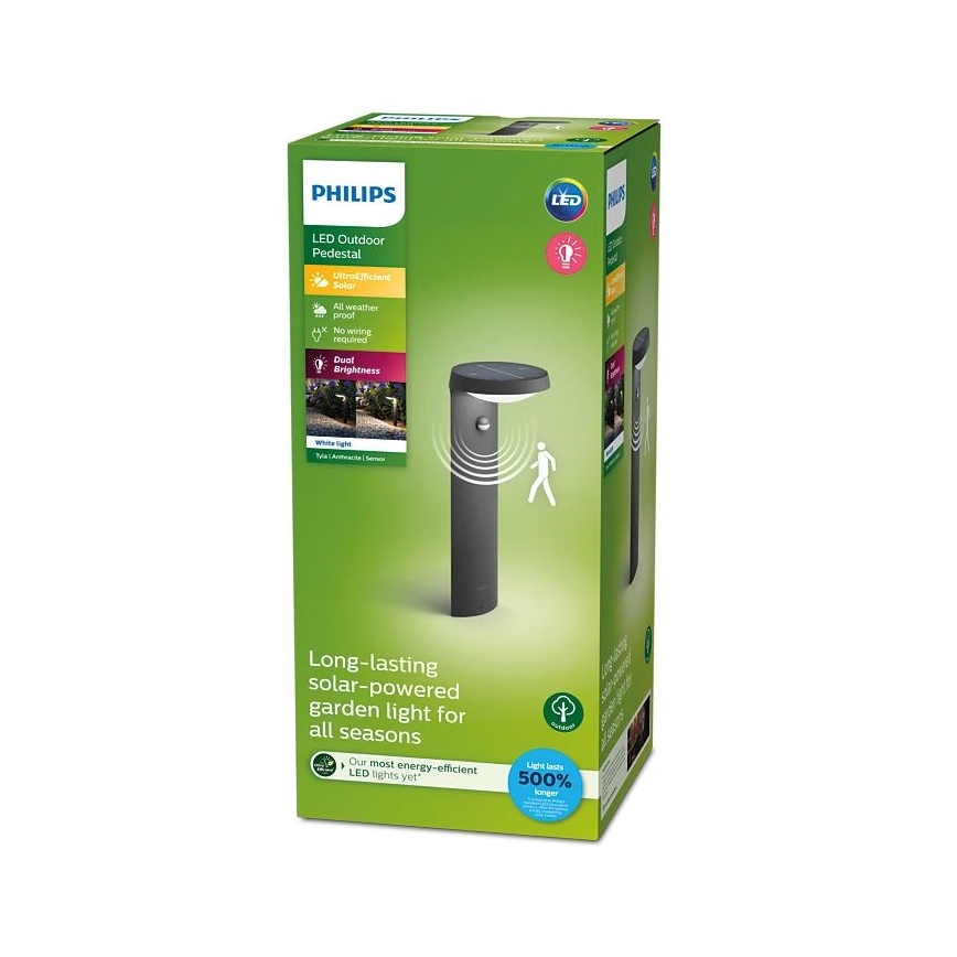 Philips - LED Solární lampa se senzorem pohybu a soumraku LED/1,2W/4V 1800 mAh 3000K IP44
