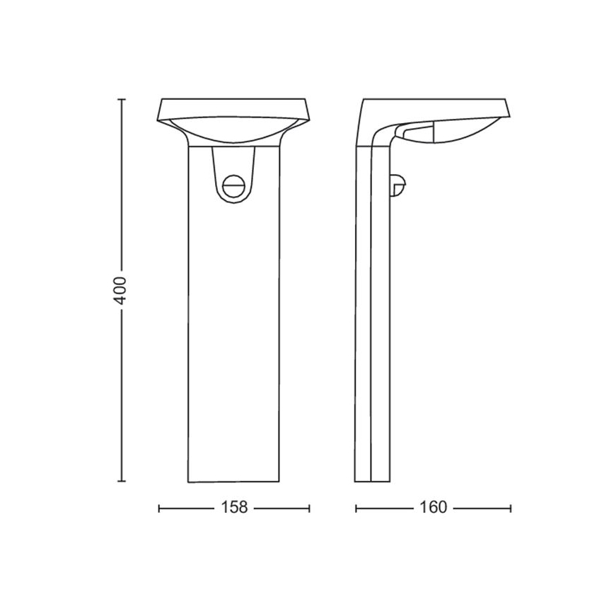 Philips - LED Solární lampa se senzorem pohybu a soumraku LED/1,2W/4V 1800 mAh 4000K IP44