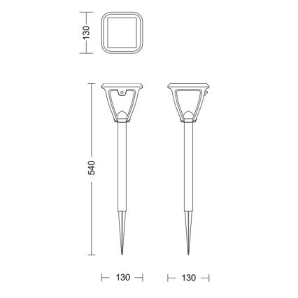 Philips - LED Solární lampa VAPORA LED/1,5W/3,7V IP44