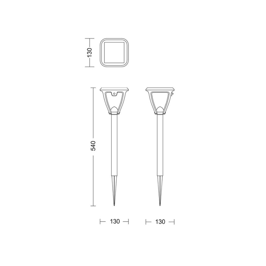 Philips - LED Solární lampa VAPORA LED/1,5W/3,7V IP44