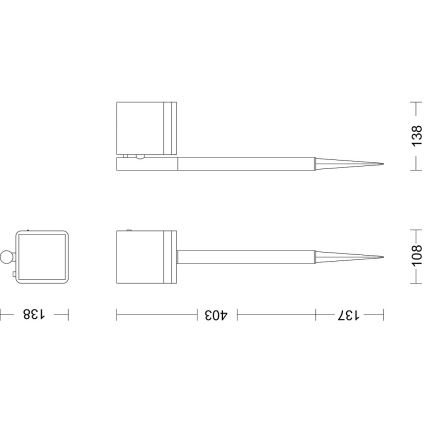 Philips - LED Solární lampa VIRONA LED/1,8W/3,7V 2600 mAh 2700K IP44