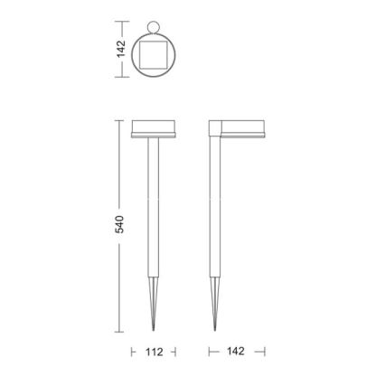 Philips - LED Solární lampa VYNCE LED/1,5W/3,7V 1500 mAh IP44