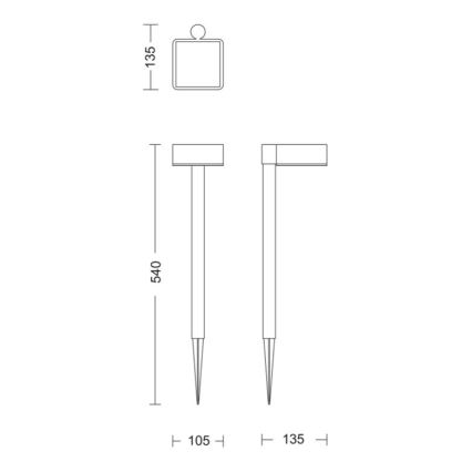 Philips - LED Solární lampa VYNCE LED/1,5W/3,7V 1500 mAh IP44