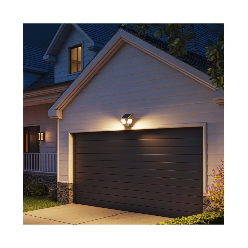 Philips - LED Solární nástěnné svítidlo se senzorem ZYREN LED/24,5W/3,7V 2600 mAh 3000K IP65 bílá