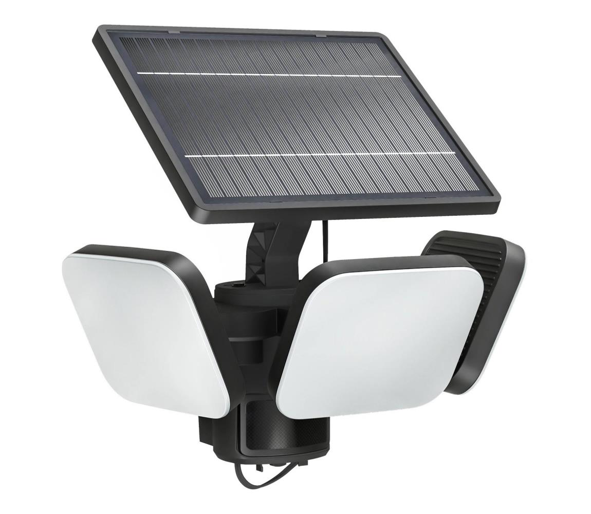 Philips -LED Solární nást. sv. se senz. ZYREN LED/24,5W/3,7V 2600 mAh 3000K IP65 872110310543100 Černá