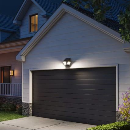 Philips - LED Solární nástěnné svítidlo se senzorem ZYREN LED/24,5W/3,7V 2600 mAh 5000K IP65 černá