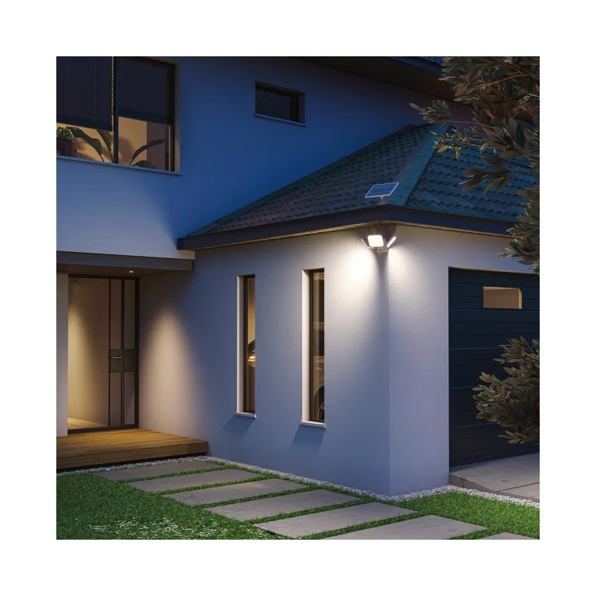 Philips - LED Solární nástěnné svítidlo se senzorem ZYREN LED/24,5W/3,7V 2600 mAh 5000K IP65 bílá